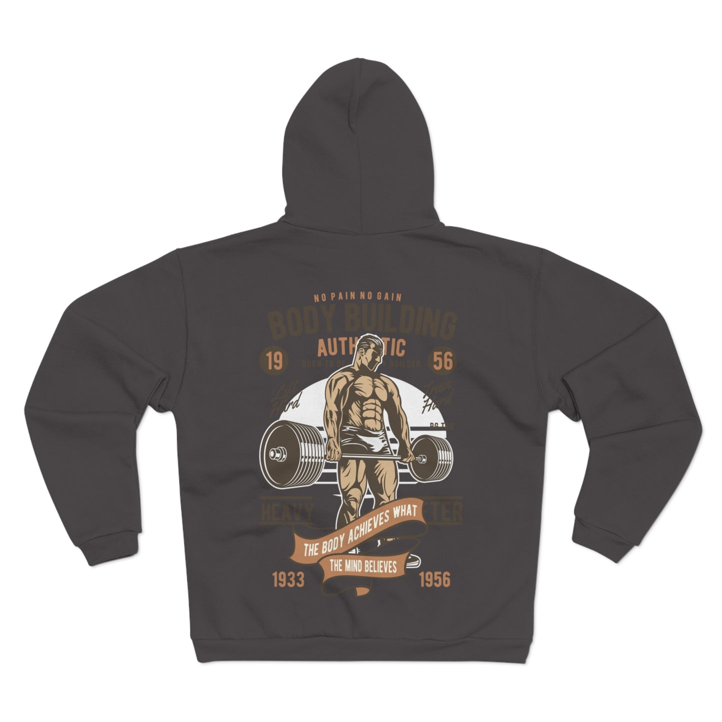 Vintage Bodybuilding Unisex Hooded Zip Sweatshirt