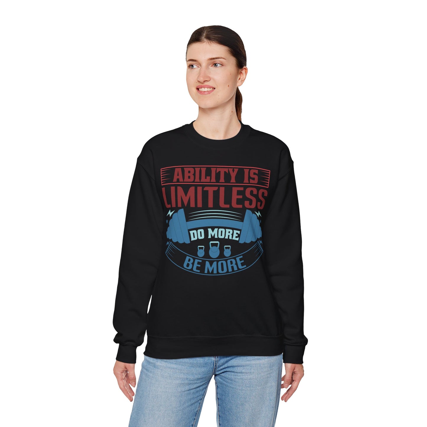 Limitless Ability Unisex Heavy Blend™ Crewneck Sweatshirt Motivational Fitness