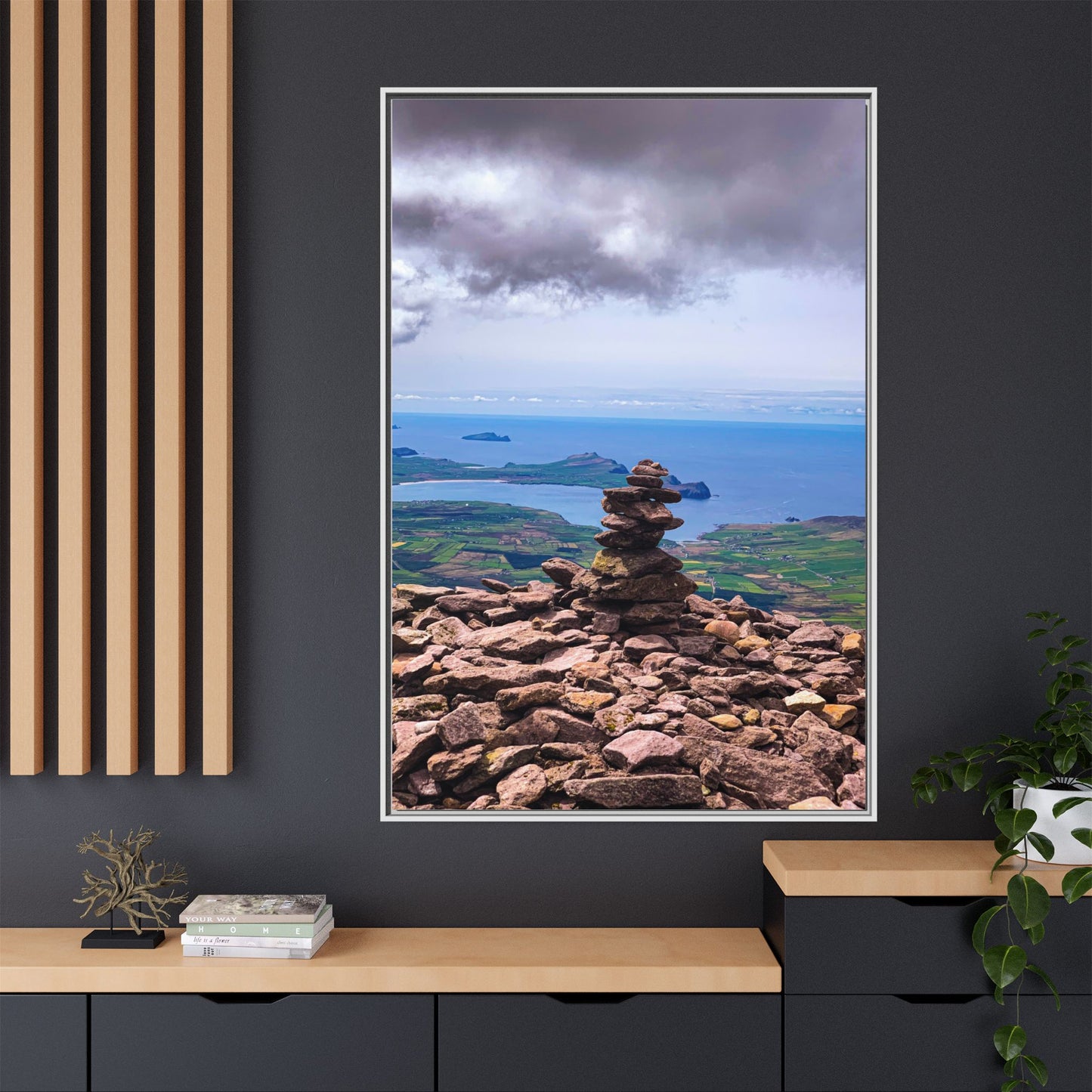 Mount Brandon Top Matte Canvas, Framed (Multi-color)