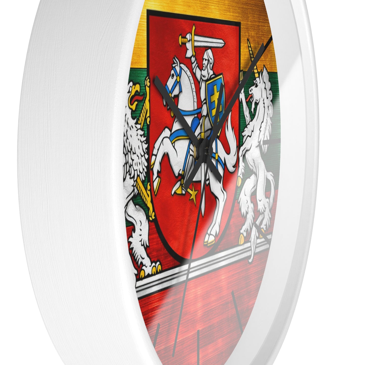 Lithuanian Coat of Arms Wall Clock — Vytis Emblem Decorative Clock