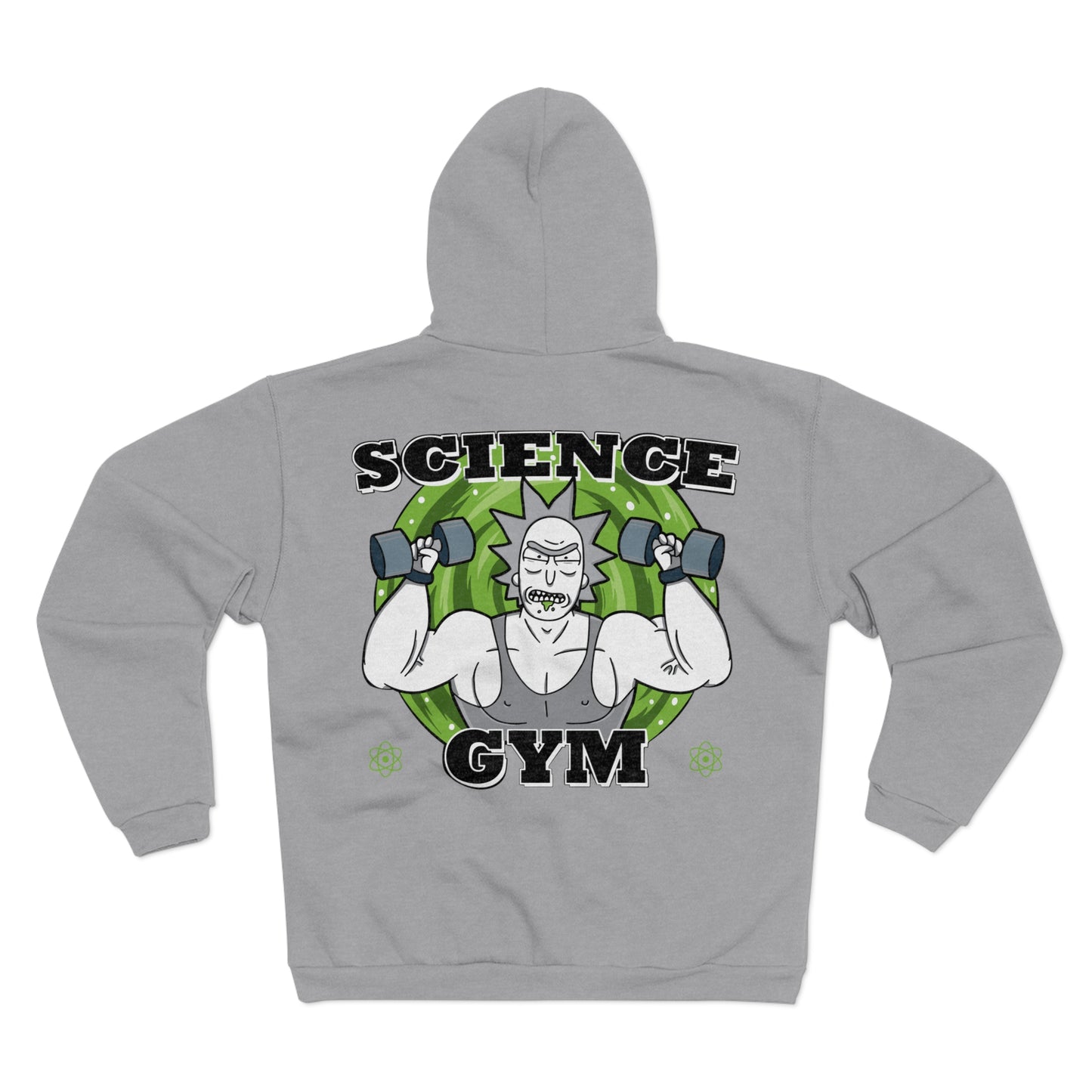 Science Gym Unisex Hooded Zip Sweatshirt - Fun Fitness Hoodie for Science Lovers