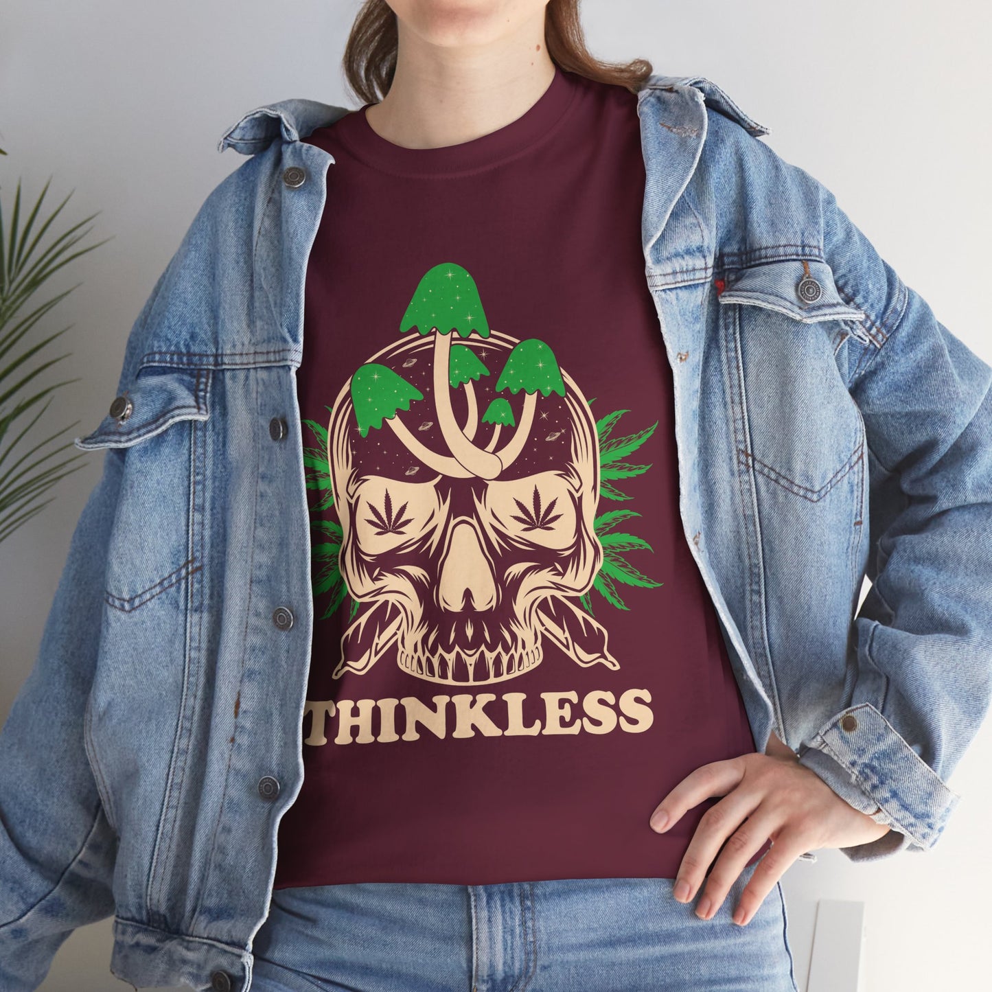 Mushroom Skull 'THINKLESS' T-Shirt
