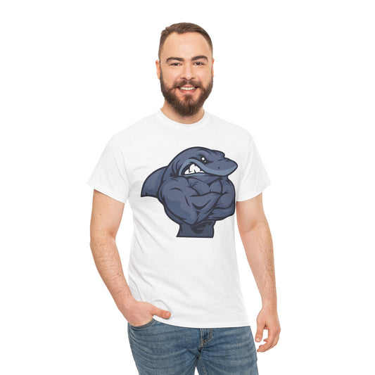 Muscle Shark Unisex Heavy Cotton Tee - Perfect for Shark Lovers