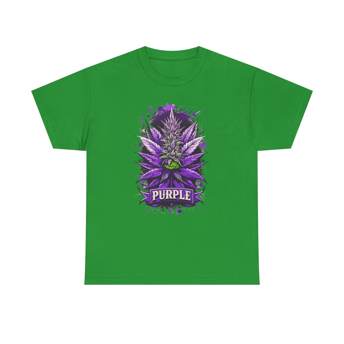 Purple Cannabis Bud T-Shirt — Bold Psychedelic Marijuana Graphic Tee