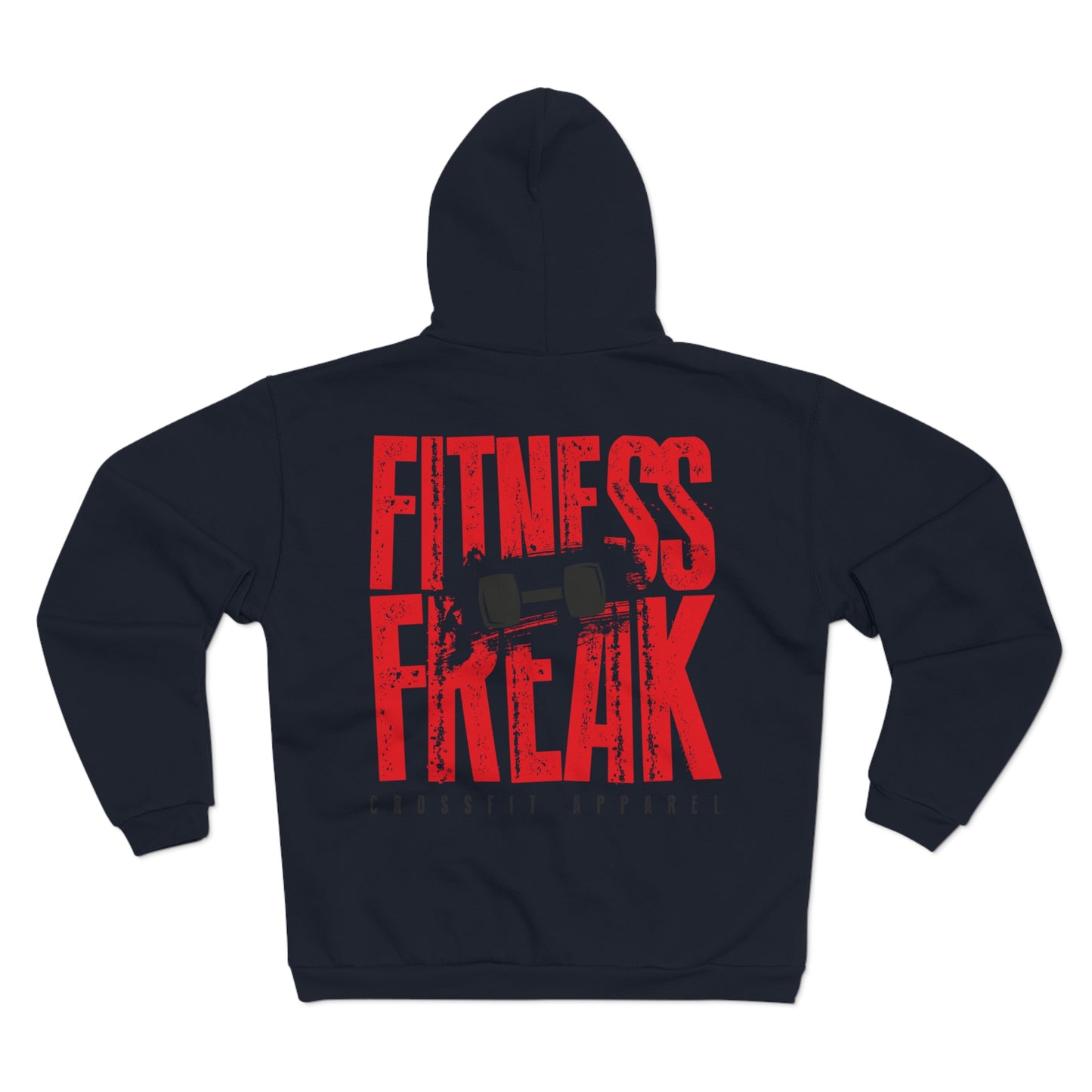 Fitness Freak Unisex Hooded Zip Sweatshirt | Perfect for Gym Lovers and CrossFit Enthusiasts