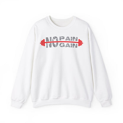 No Pain No Gain Sweatshirt – Fitness Motivation Crewneck for Athletes