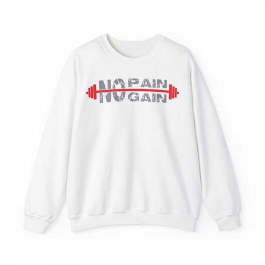 No Pain No Gain Sweatshirt – Fitness Motivation Crewneck for Athletes
