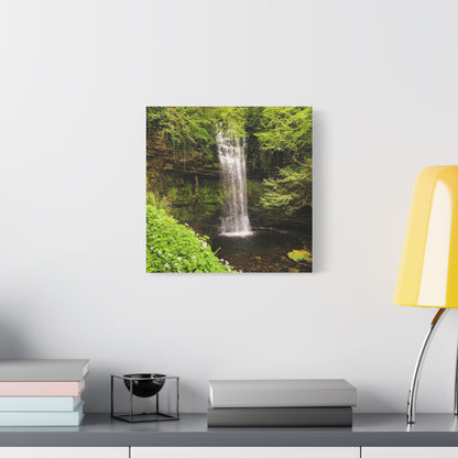 Glacer Waterfall Matte Canvas, Stretched, 1.25"