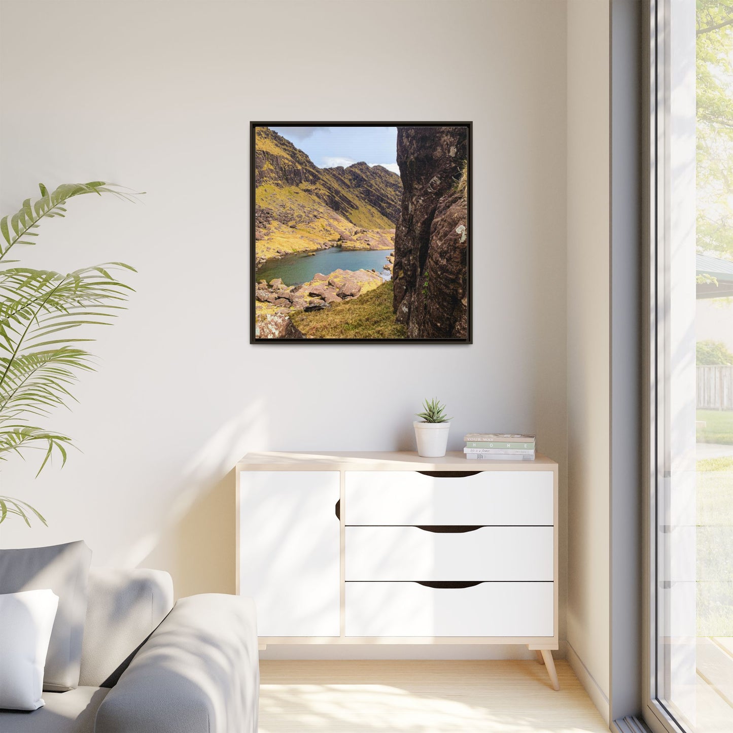 Mount Brandon Valley Matte Canvas, Framed (Multi-color)