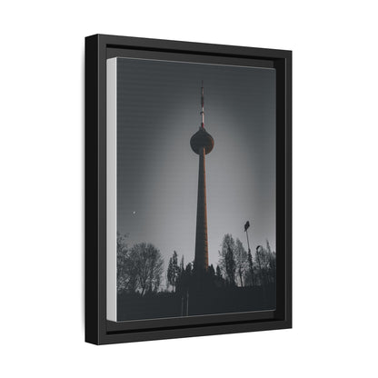TV Tower Matte Canvas, Framed (Multi-color)