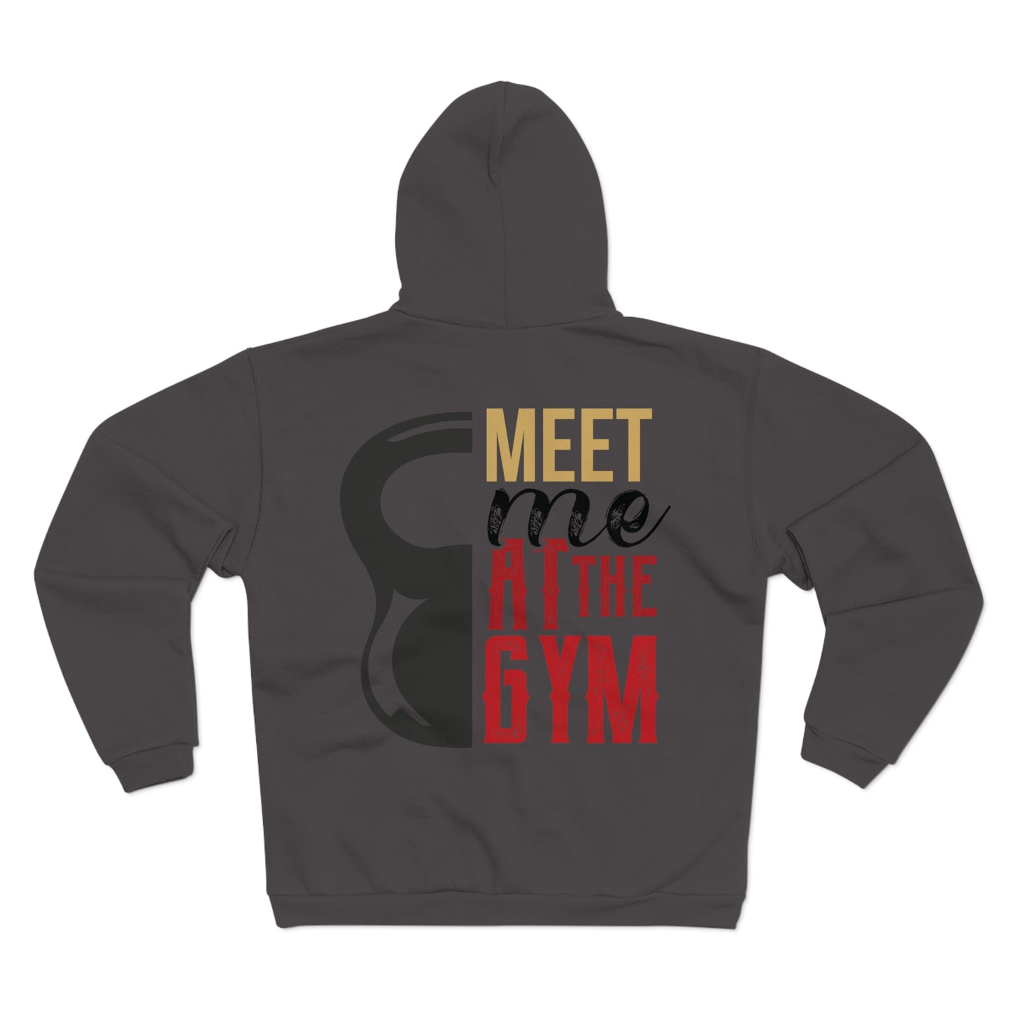Meet Me at the Gym Unisex Hooded Zip Sweatshirt - Workout Apparel for Fitness Enthusiasts