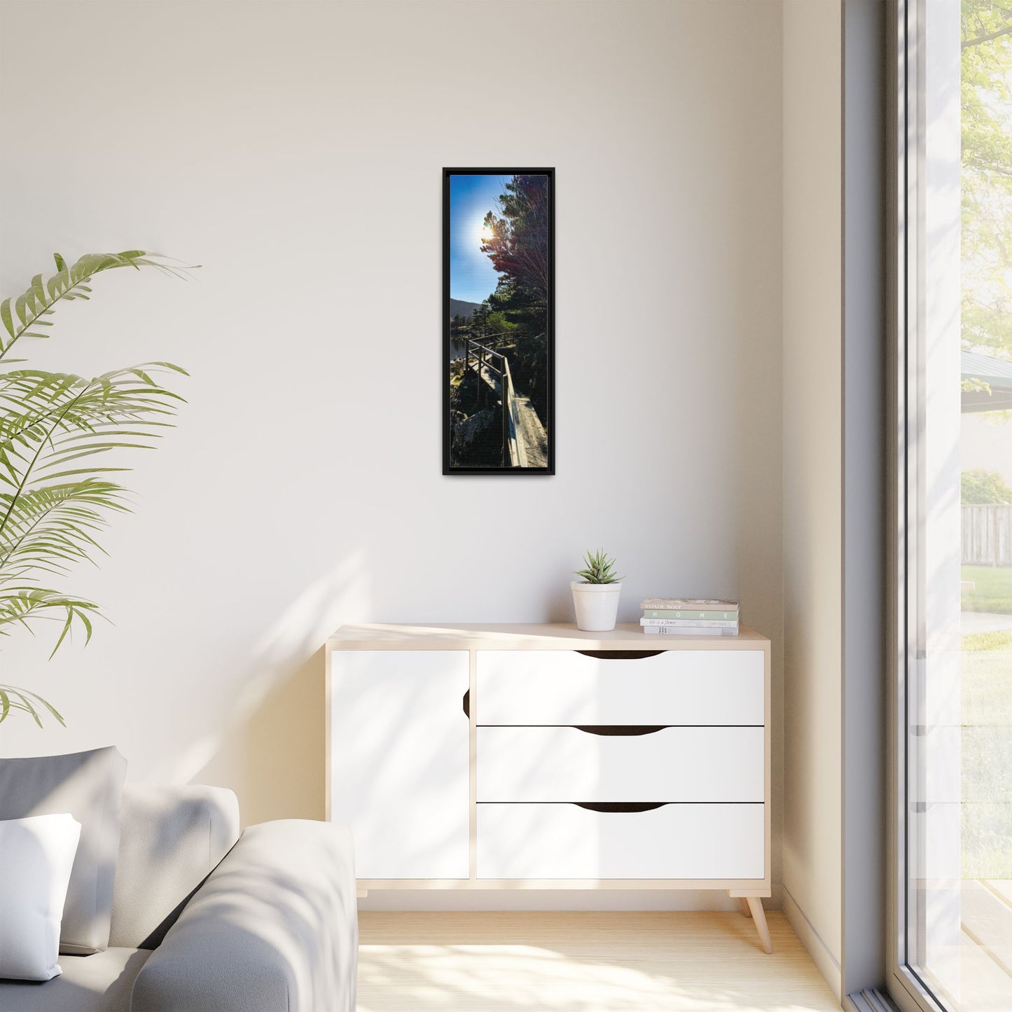 Glanteenassig Trail Matte Canvas, Framed (Multi-color)