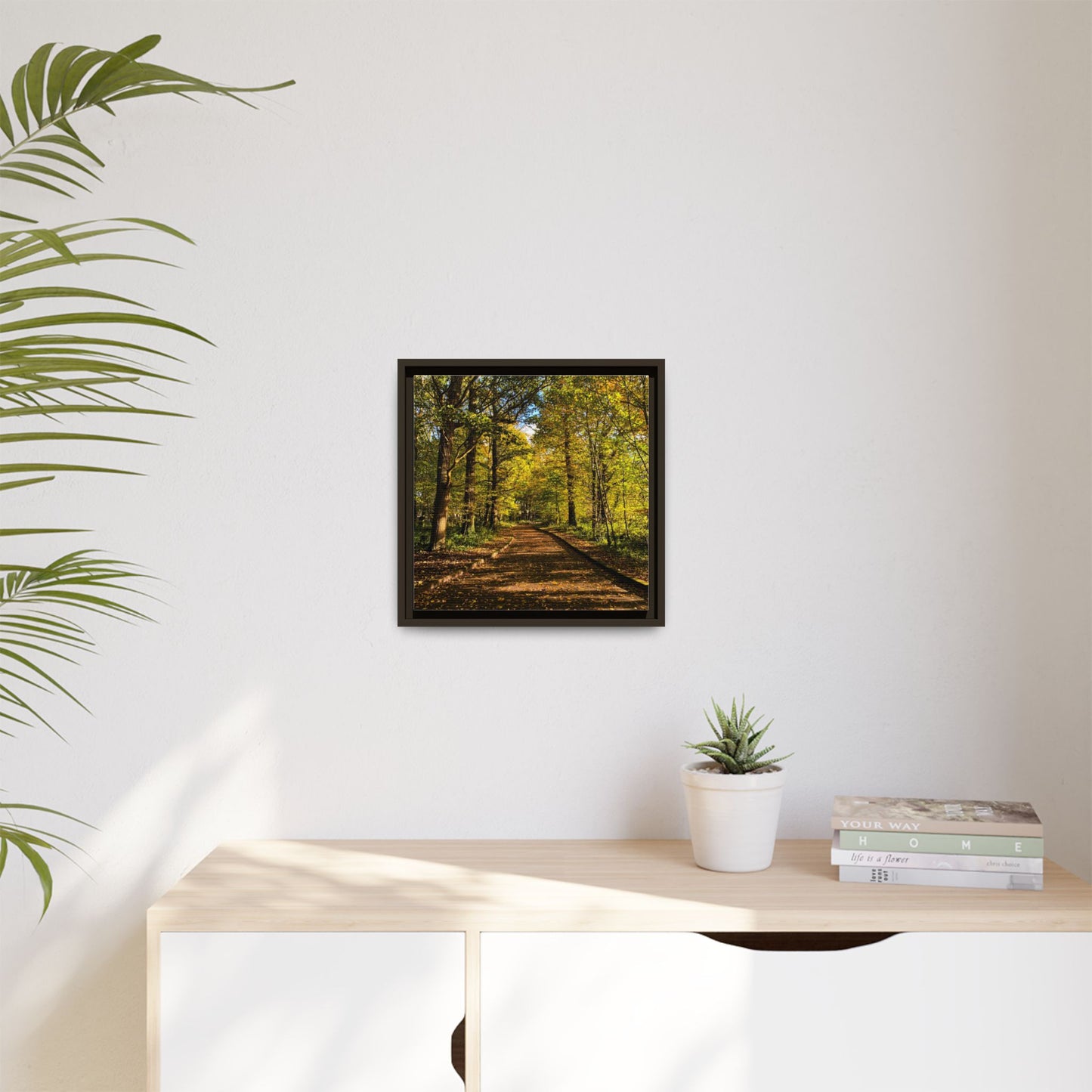Listowel Town Park Autumn Matte Canvas, Framed (Multi-color)