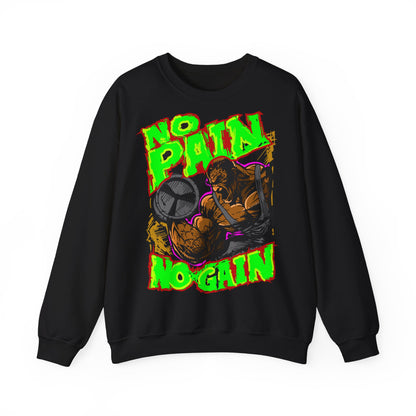 No Pain No Gain Unisex Heavy Blend™ Crewneck Sweatshirt - Perfect for Gym & Fitness Enthusiasts