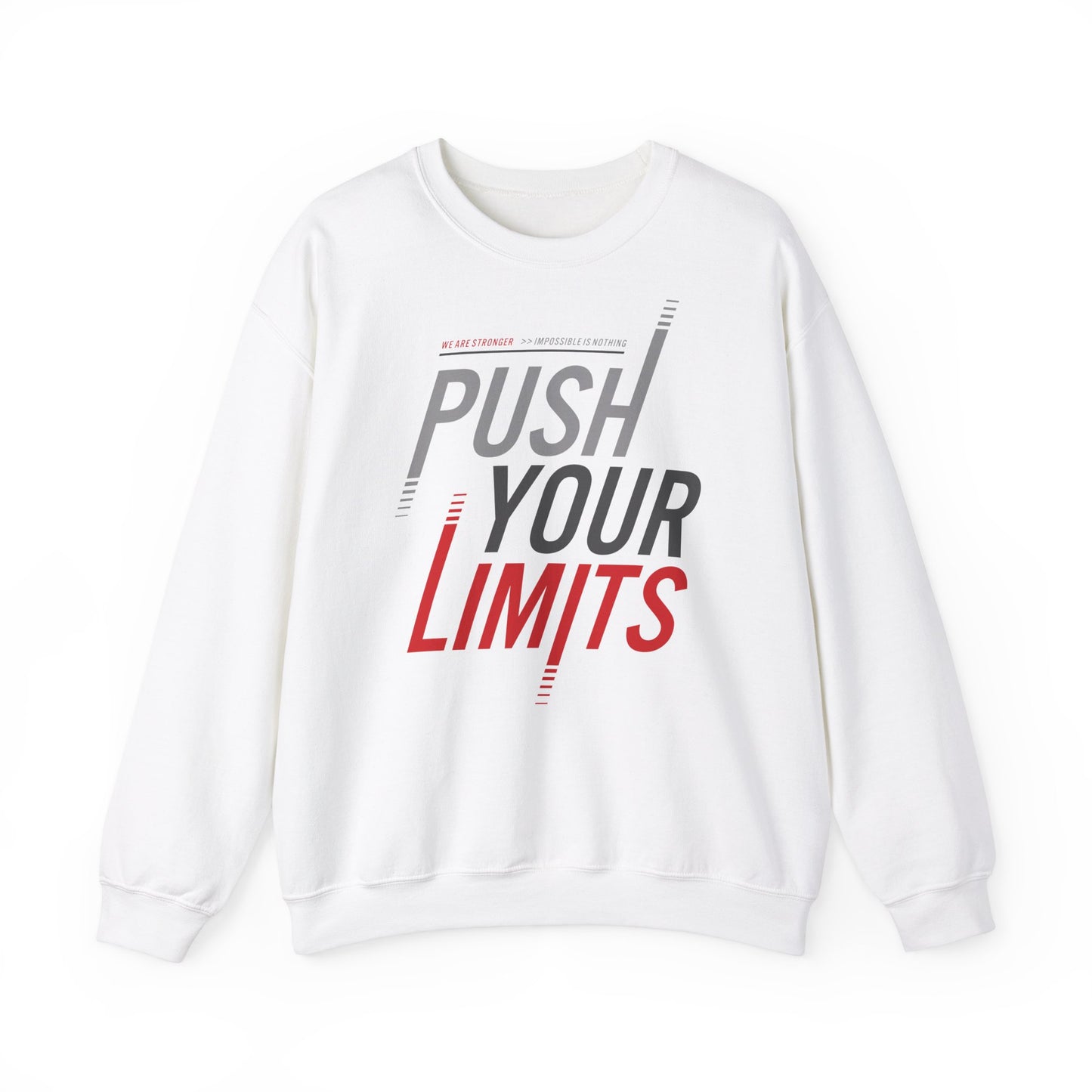 Motivational Crewneck Sweatshirt - 'Push Your Limits'