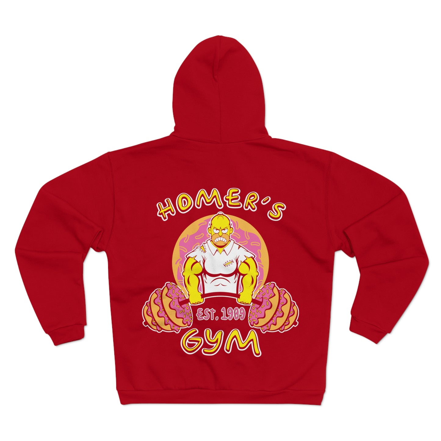 Homer's Gym Unisex Hooded Zip Sweatshirt