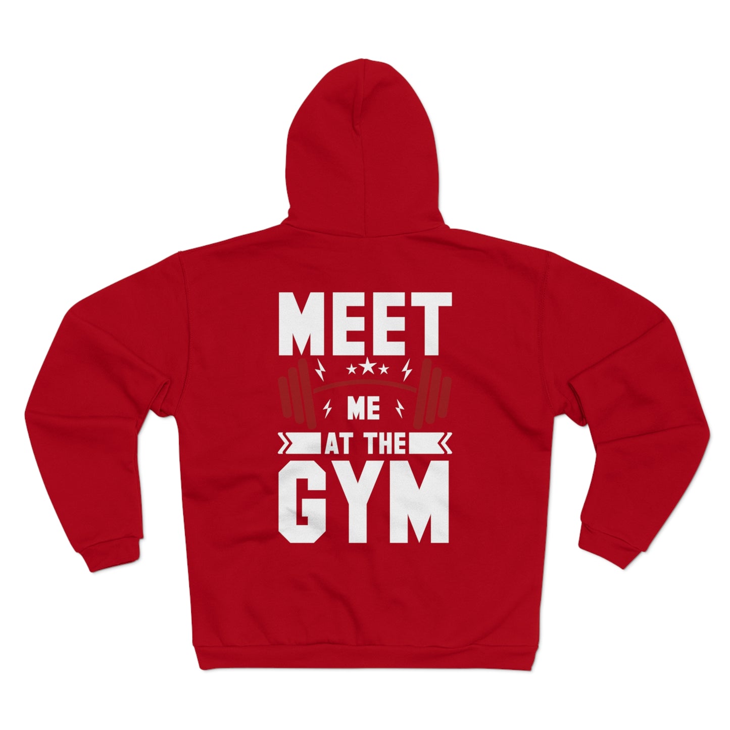 Gym Motivation Unisex Hooded Zip Sweatshirt - Meet Me At The Gym