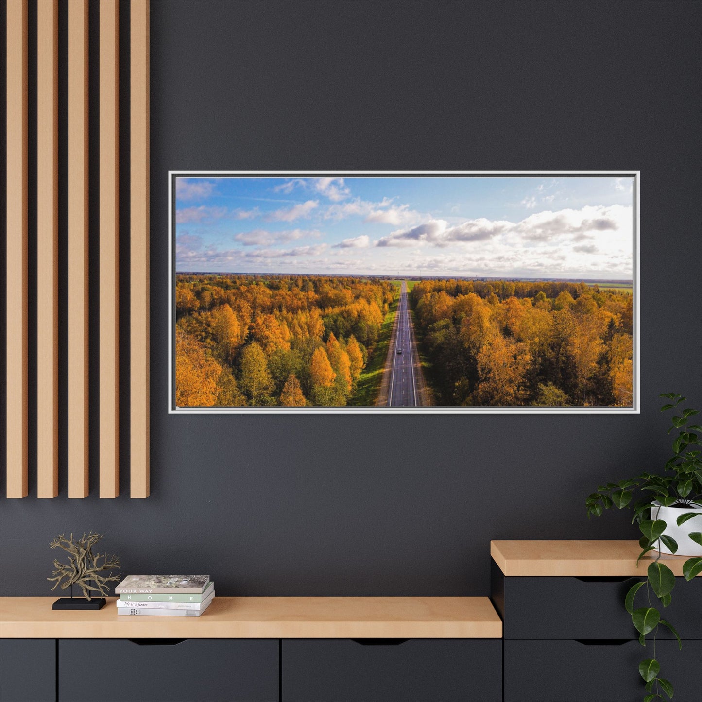 Somewhere In Lithuania Matte Canvas, Framed (Multi-color)