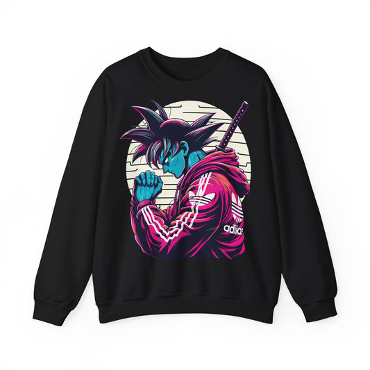 Anime-Inspired Crewneck Sweatshirt - Trendy Dragon Graphic