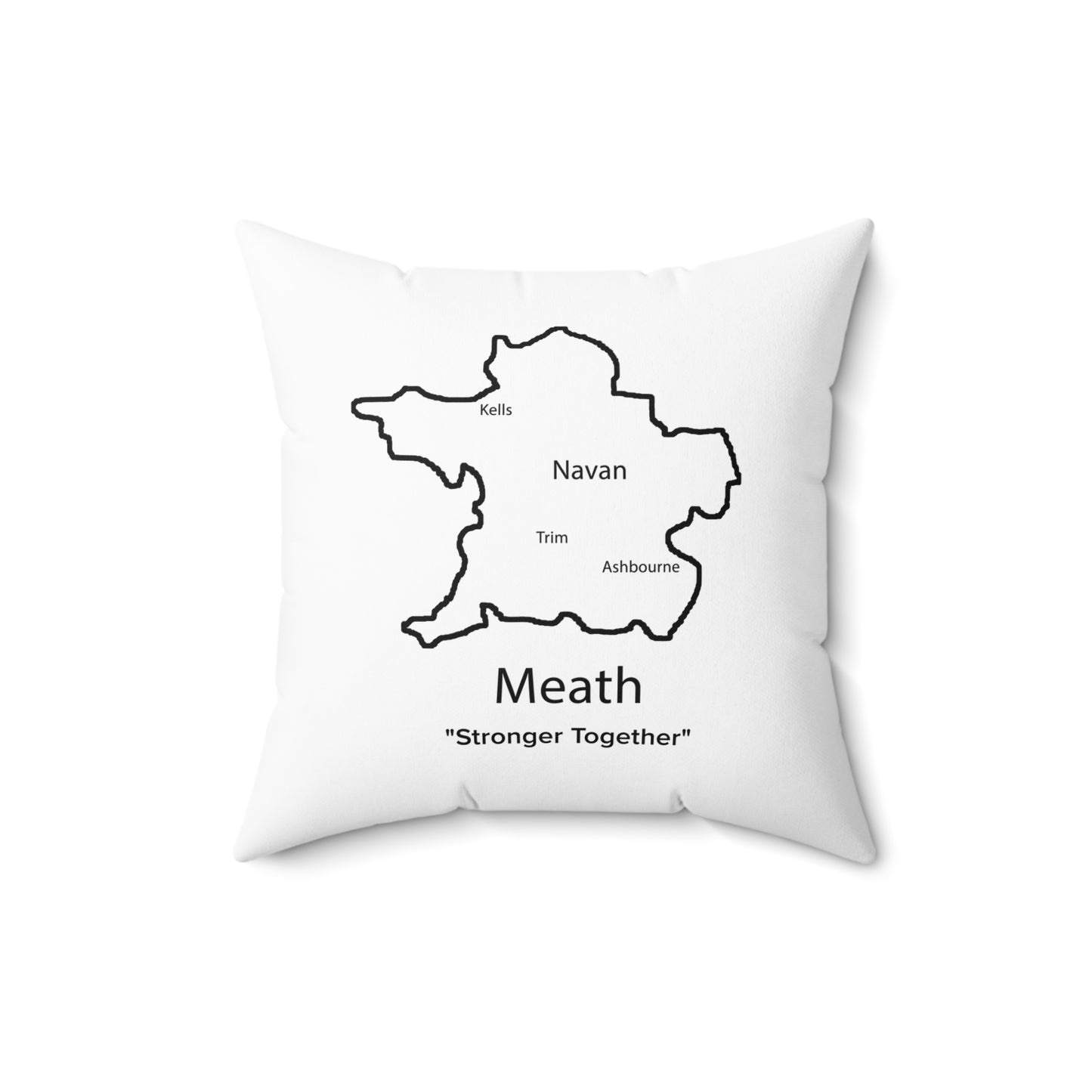 Meath Spun Polyester Square Pillow White Edition 2 Sizes