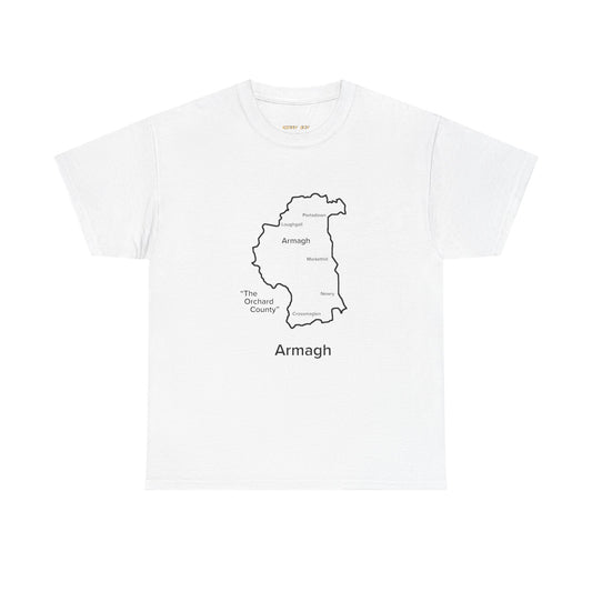 Armagh Unisex Heavy Cotton Tee White Edition