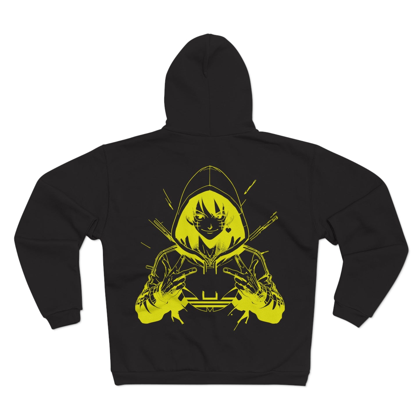 Yellow Guy Power Unisex Hooded Zip Sweatshirt