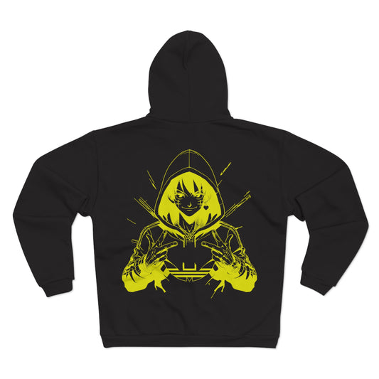 Yellow Guy Power Unisex Hooded Zip Sweatshirt