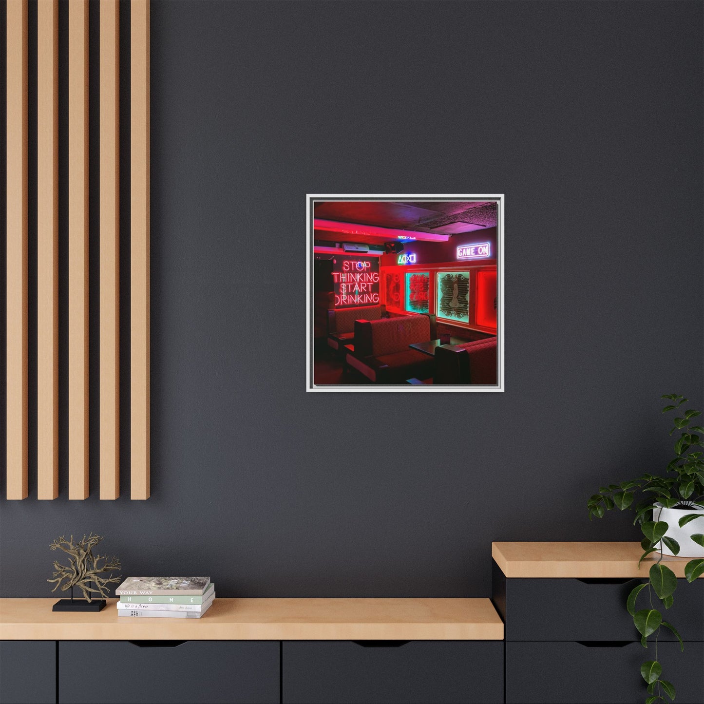 The Mermaids Night Club Matte Canvas, Framed (Multi-color)