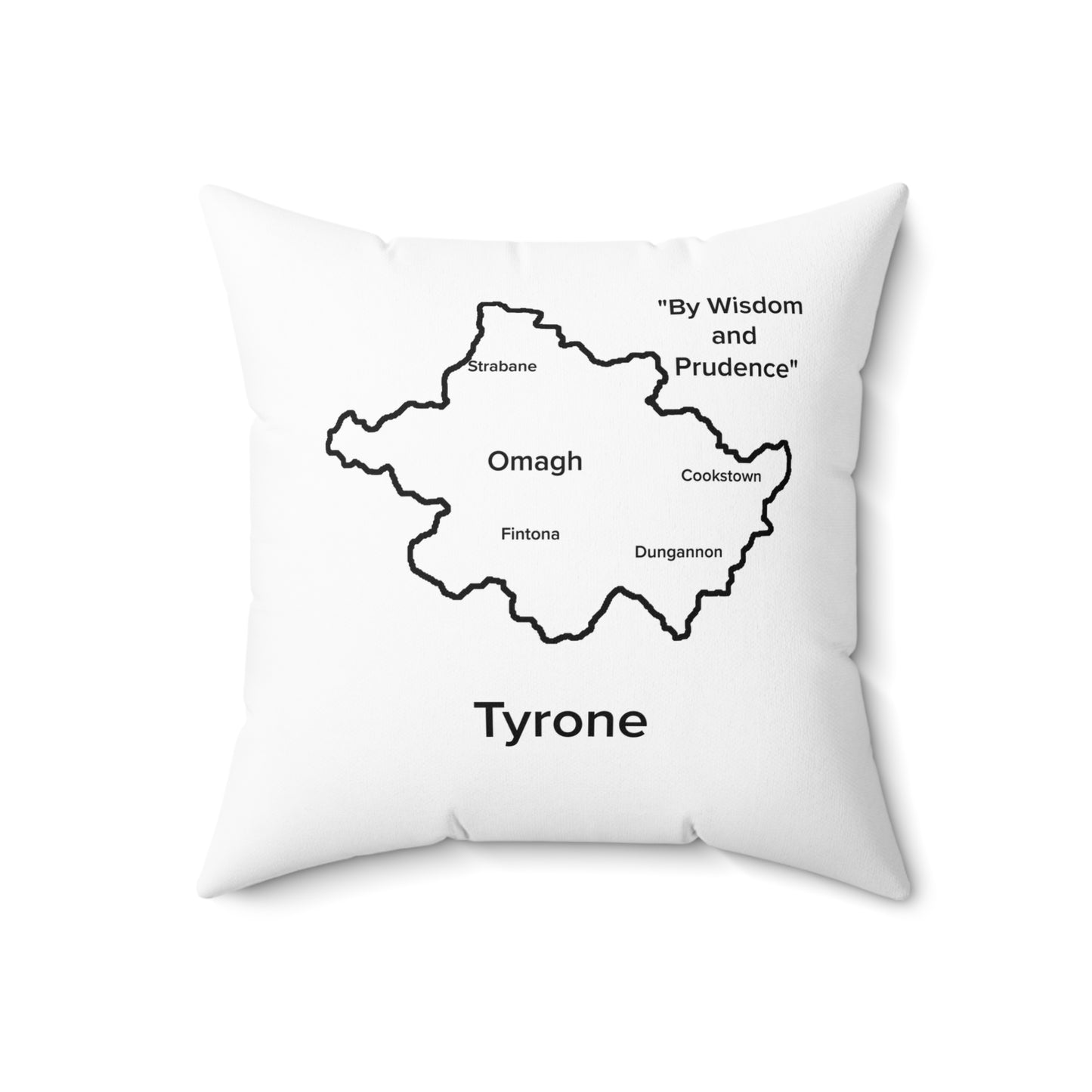 Tyrone Spun Polyester Square Pillow White Edition 4 Sizes