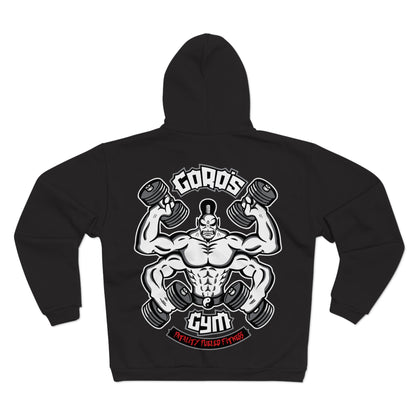Muscle Gym Hoodie - Unisex Hooded Zip Sweatshirt for Fitness Enthusiasts