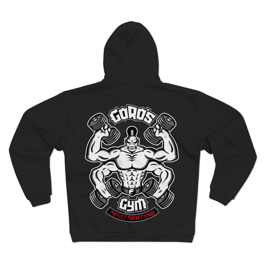 Muscle Gym Hoodie - Unisex Hooded Zip Sweatshirt for Fitness Enthusiasts