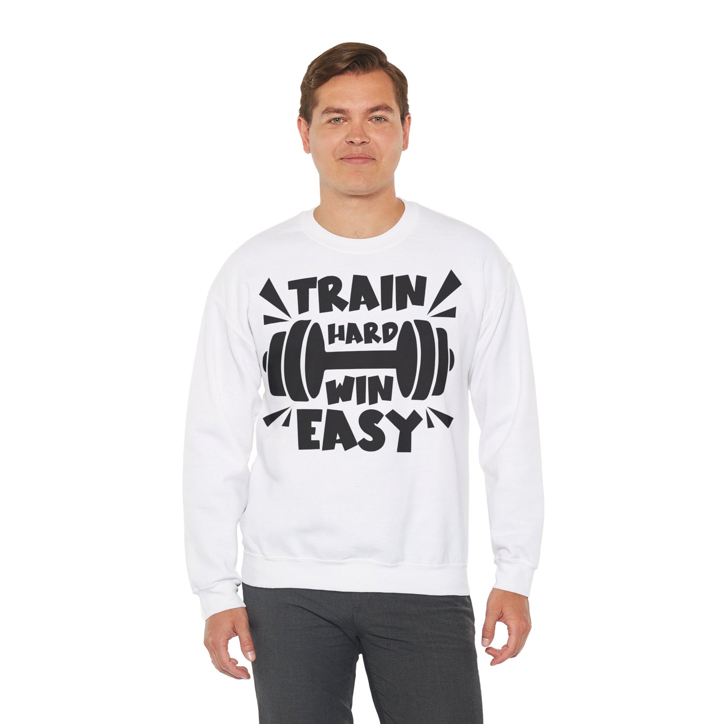 Train Hard Win Easy Unisex Heavy Blend™ Crewneck Sweatshirt