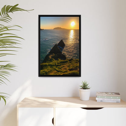 Dunquin Pier Matte Canvas, Framed (Multi-color)