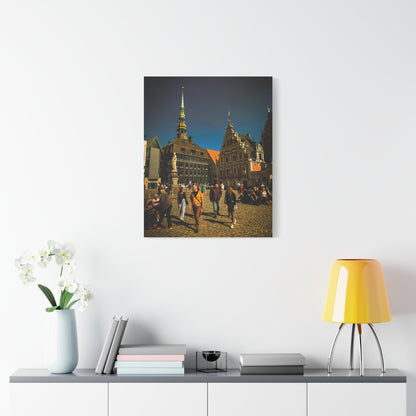 Riga Oldtown Matte Canvas, Stretched, 1.25"