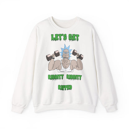 Let's Get Ripped Unisex Heavy Blend™ Crewneck Sweatshirt - Gym Motivational Sweatshirt White