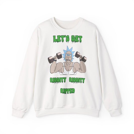 Let's Get Ripped Unisex Heavy Blend™ Crewneck Sweatshirt - Gym Motivational Sweatshirt White