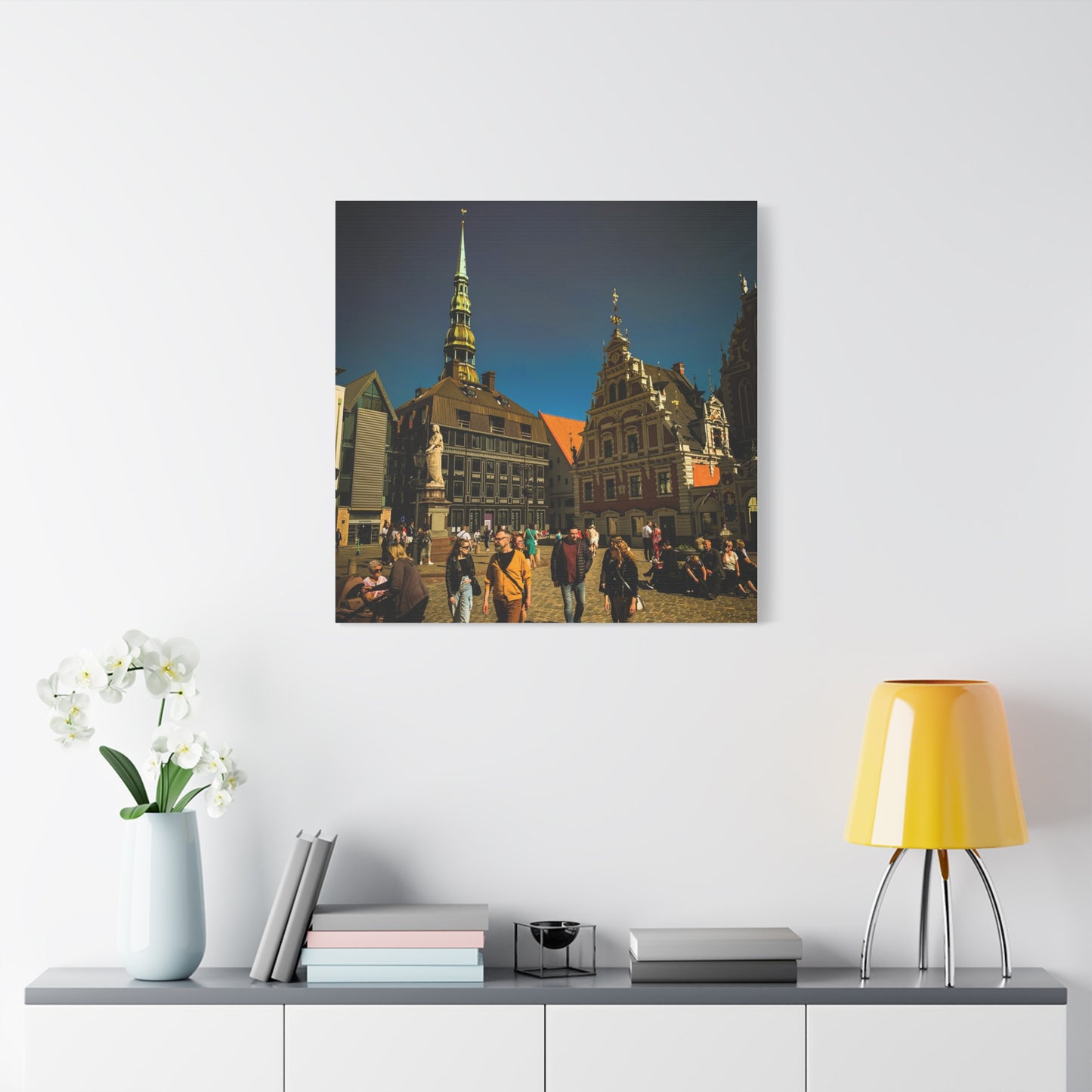 Riga Oldtown Matte Canvas, Stretched, 1.25"