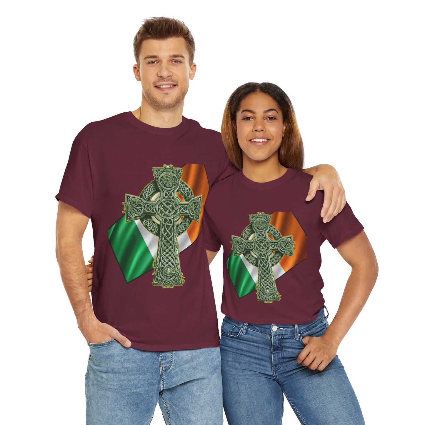 Celtic Cross Unisex Heavy Cotton Tee
