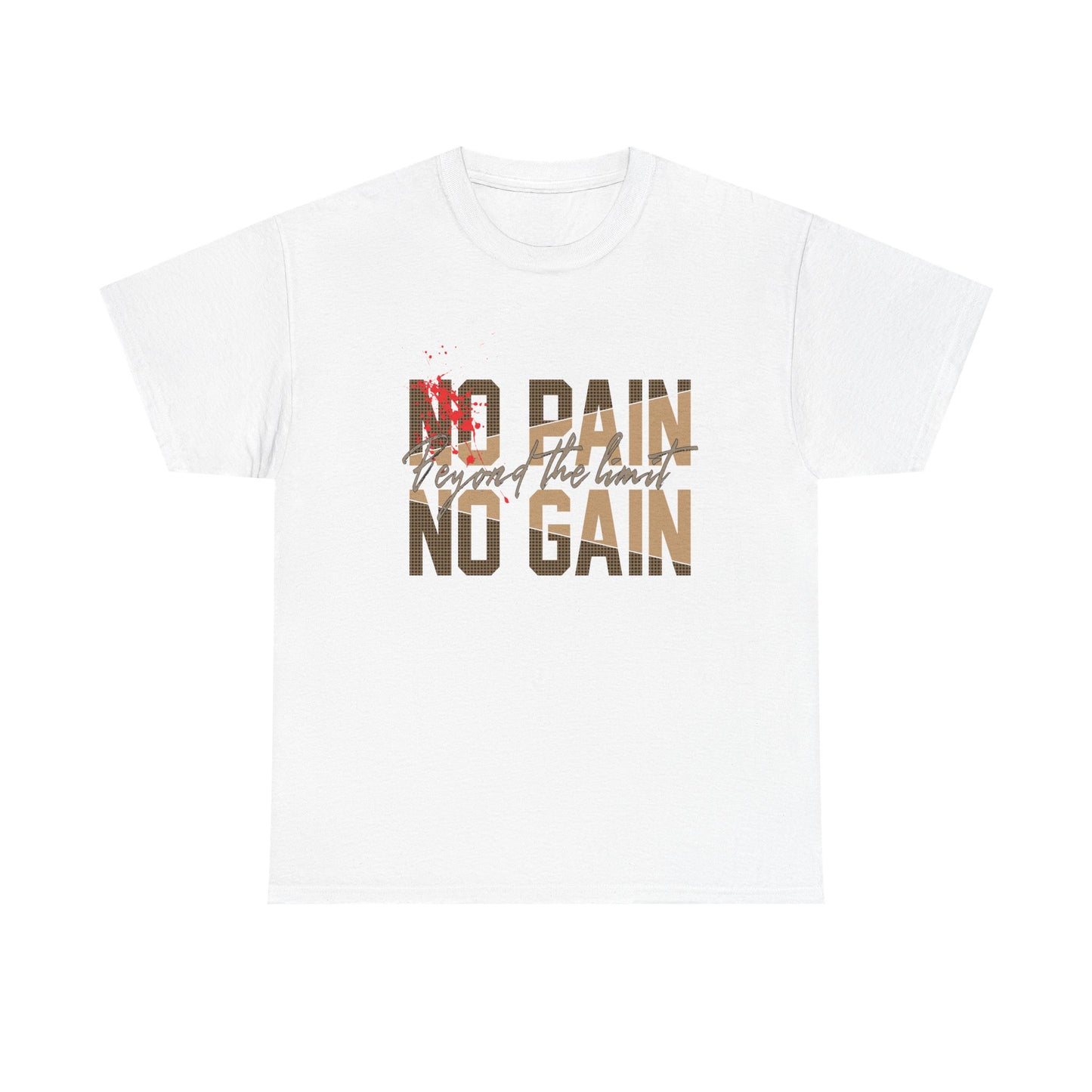 Motivational Unisex Heavy Cotton Tee - "No Pain No Gain"
