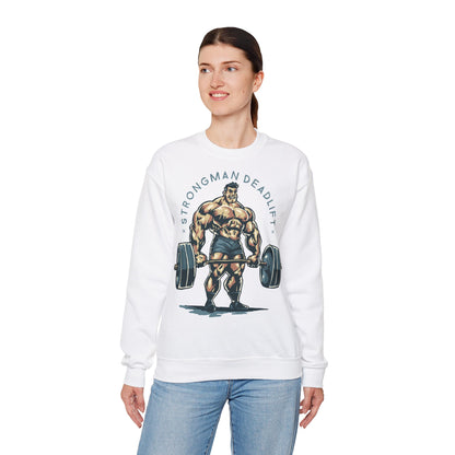 Strongman Deadlift Unisex Heavy Blend™ Crewneck Sweatshirt for Fitness Enthusiasts