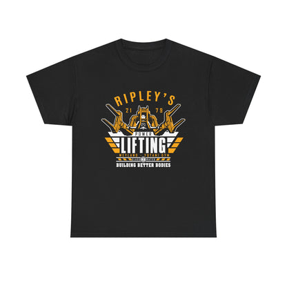 Ripley’s Power Lifting T-Shirt - Unisex Heavy Cotton Tee for Fitness Enthusiasts Black