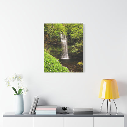 Glacer Waterfall Matte Canvas, Stretched, 1.25"