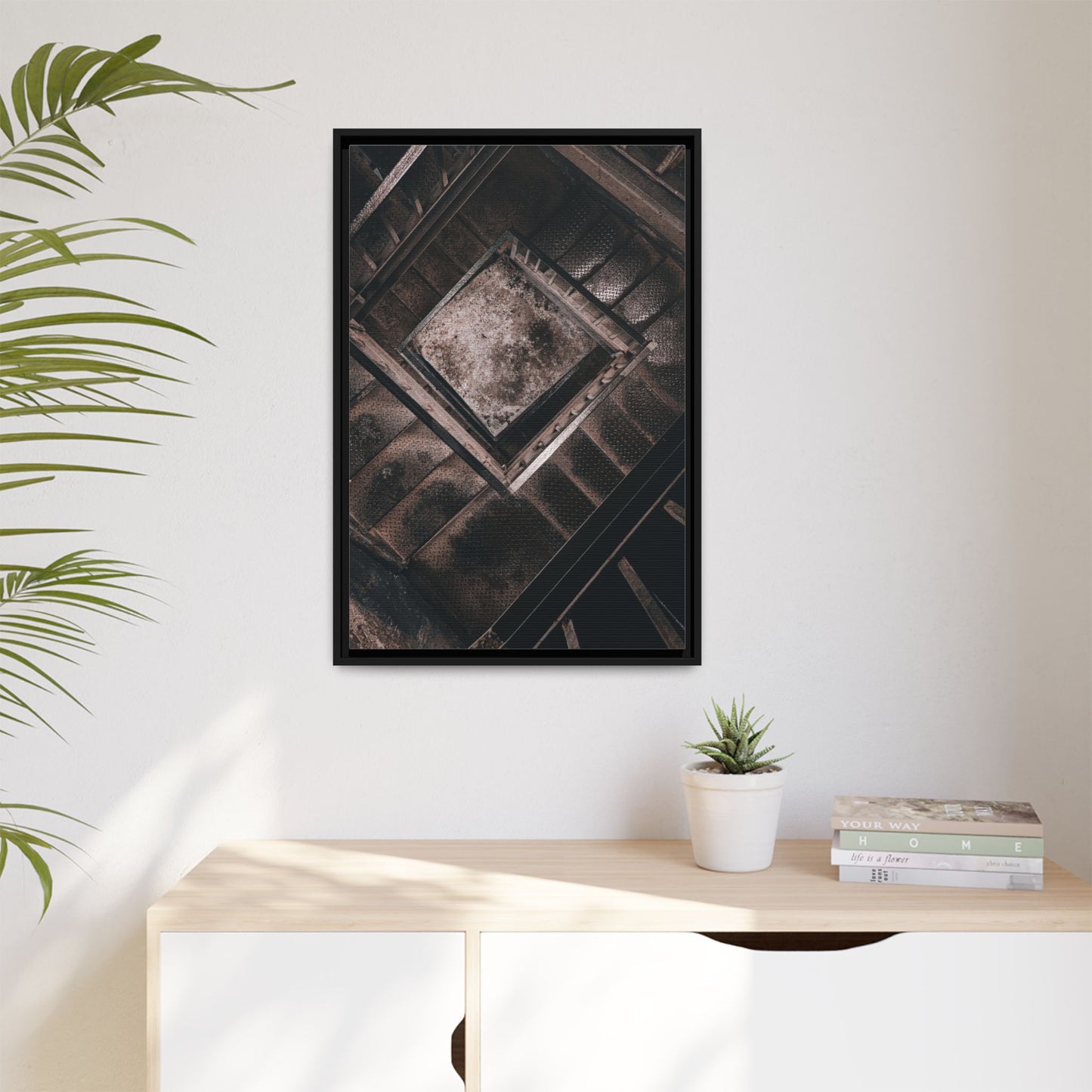 Stairs To Demon World Matte Canvas, Framed (Multi-color)