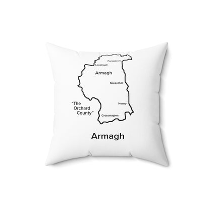 Armagh Spun Polyester Square Pillow White Edition 2 Sizes