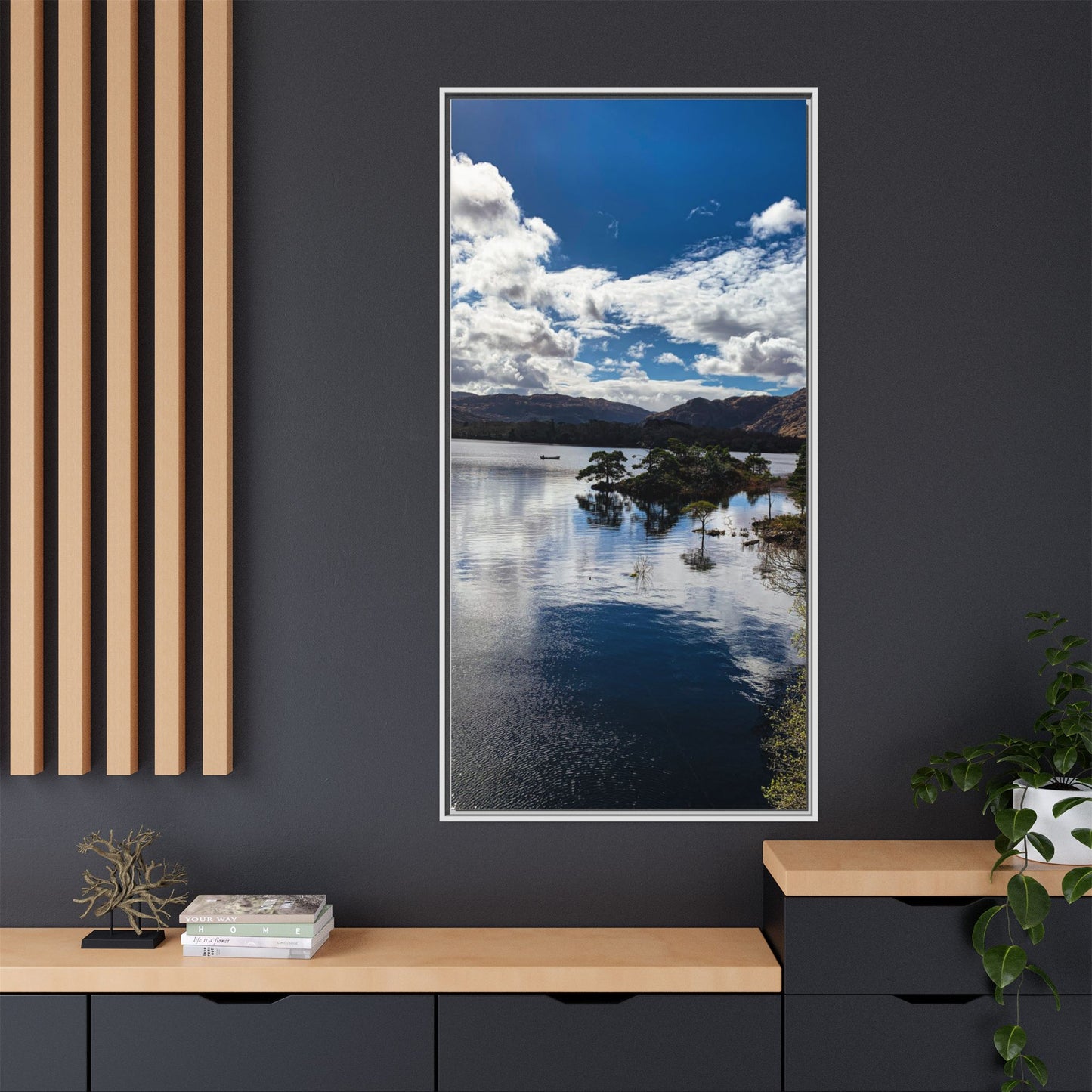 Lake Matte Canvas, Framed (Multi-color)