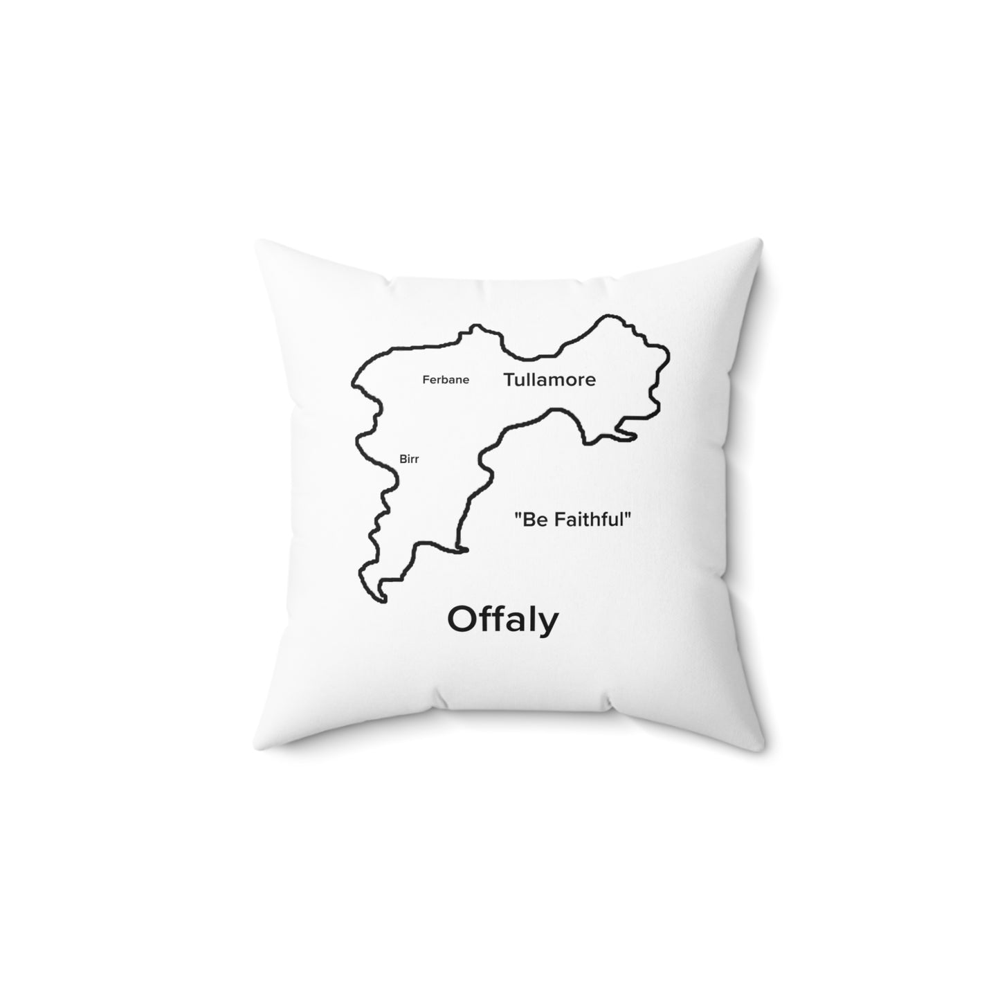 Offaly Spun Polyester Square Pillow White Edition 4 Sizes