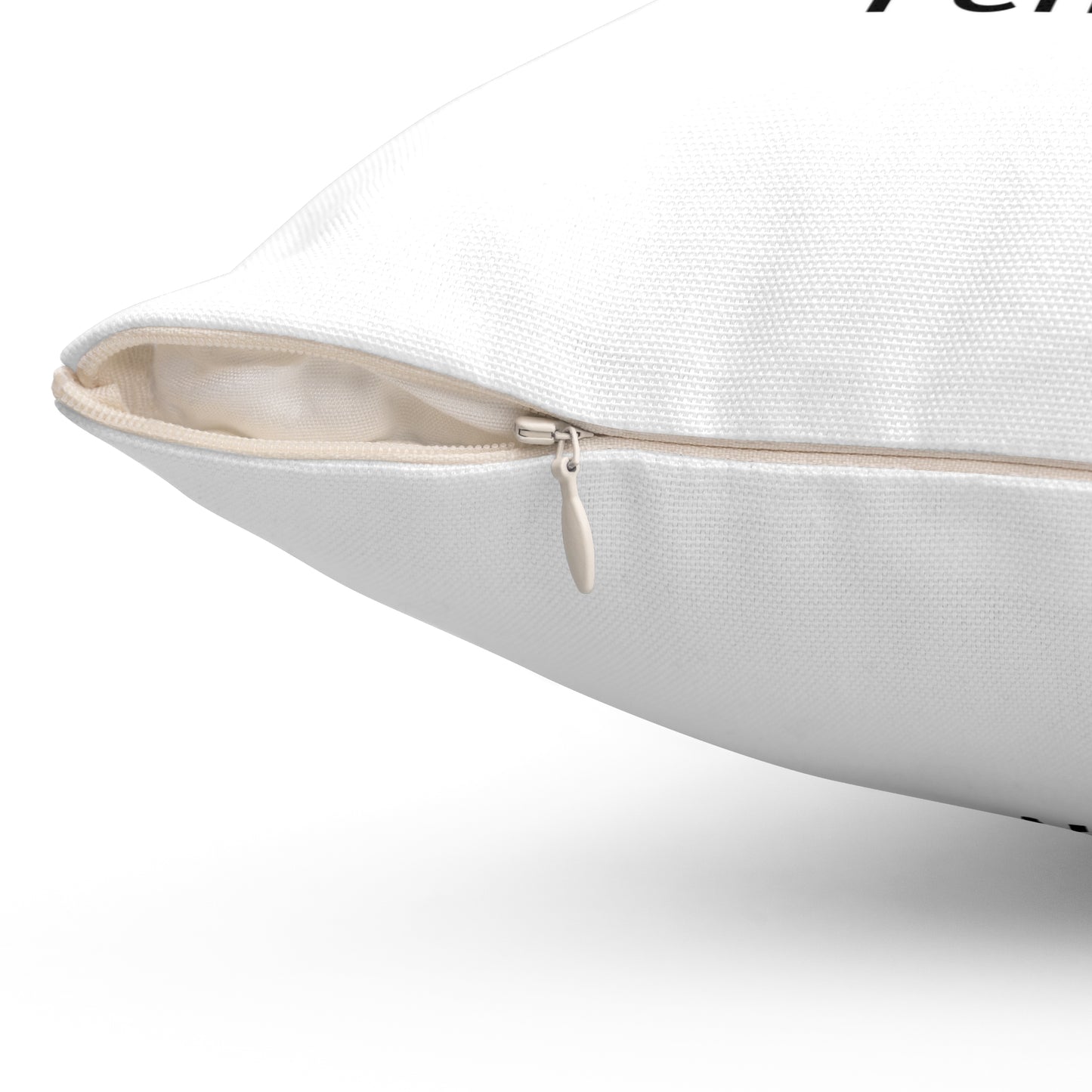 Fermanagh Spun Polyester Square Pillow White Edition 2 Sizes