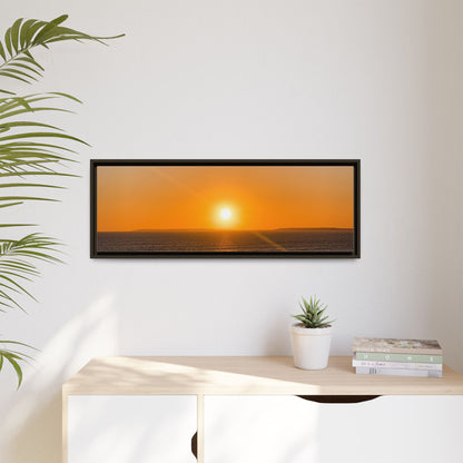Sunset in Ocean Matte Canvas, Framed (Multi-color)