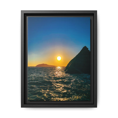 Dunquin Pier Sunset Matte Canvas, Framed (Multi-color)