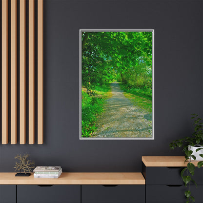 Listowel River Walk Matte Canvas, Framed (Multi-color)
